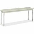 Hon HON UTM1872LOLOC, Utility Table, Rectangular, 72w X 18d X 29h, Light Gray HONUTM1872LOLOC